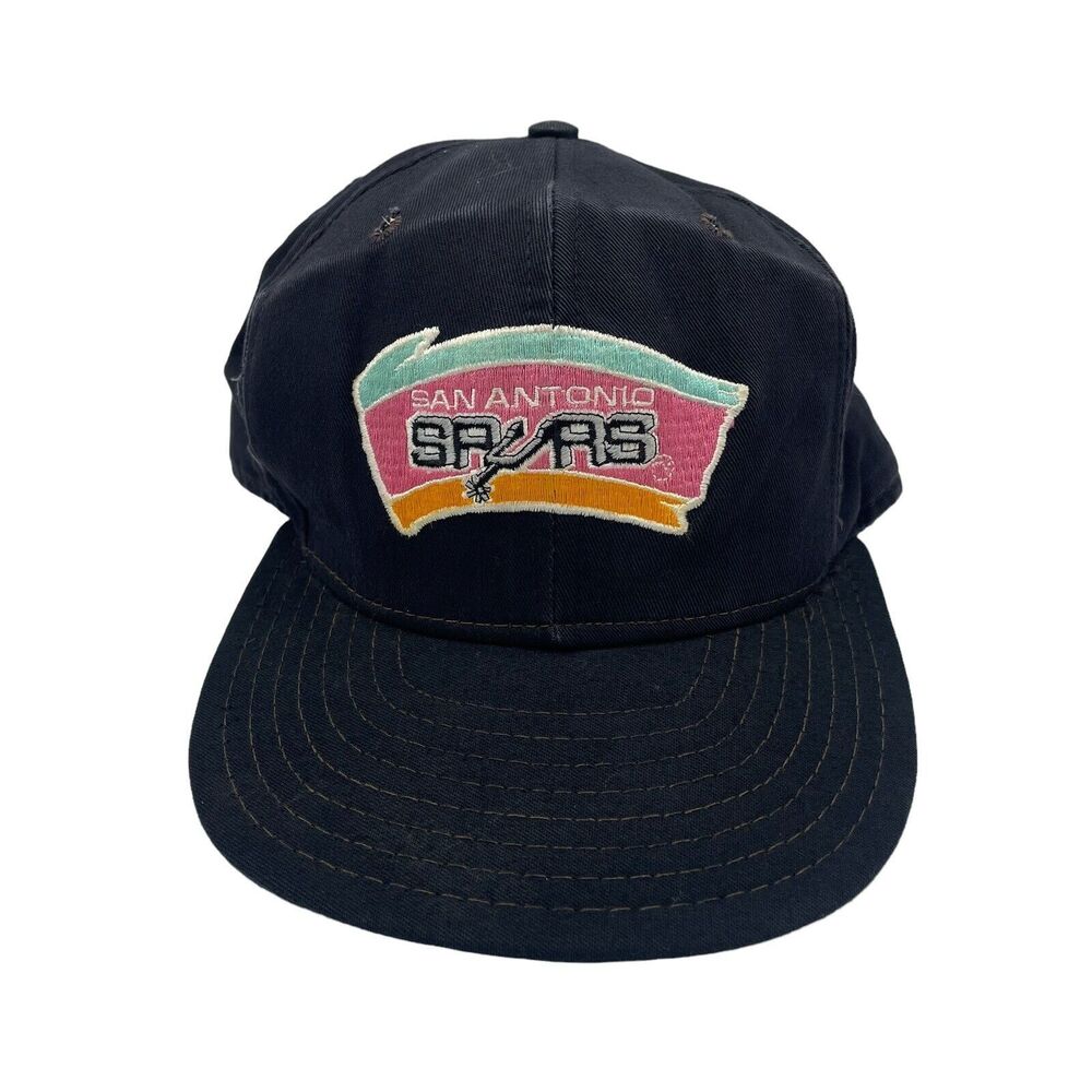 Vintage 90s San Antonio Spurs Black NBA Retro Snapback Hat